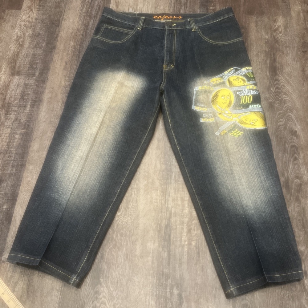 XO JEANS~40 X 34~Graphic Money Jeans Men's EOC
